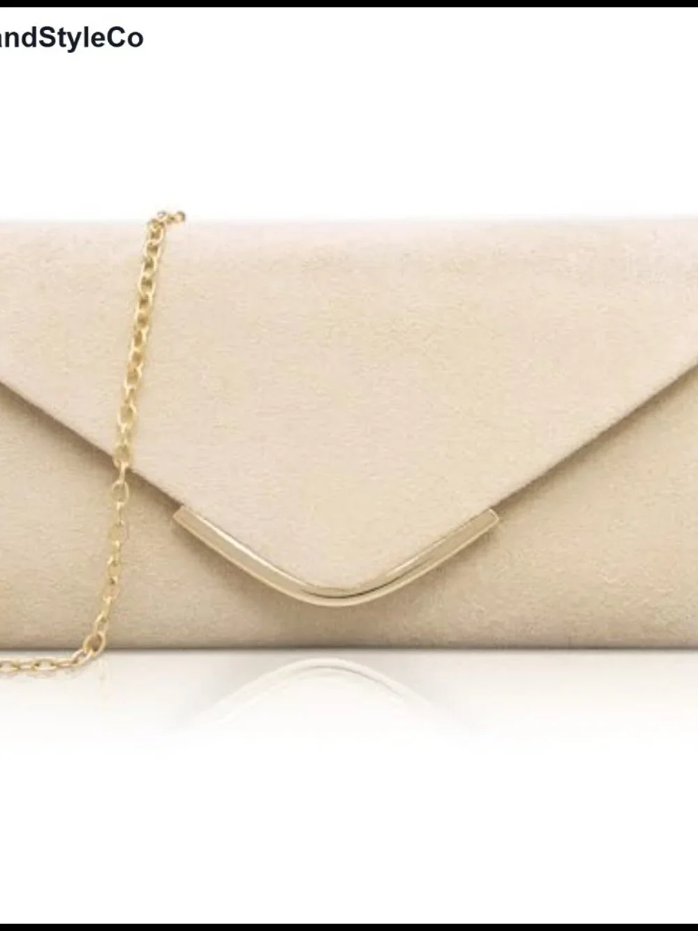 Vegan Leather Envelope Evening Clutch Chain Strap Wedd